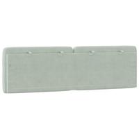 Hoofdbordkussen 160 cm fluweel lichtgrijs - thumbnail