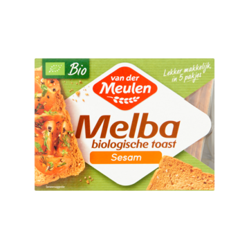 Van der Meulen Melba Biologische Toast Sesam 100 g bij Jumbo Van der Meulen Melba Biologische Toast Sesam 100 g bij Jumbo