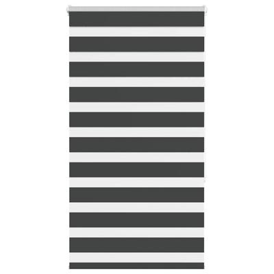 VidaXL Zebra rolgordijn 80x150 cm stofbreedte 75,9 cm zwart