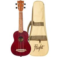 Flight Gemstone Series NUS380 Coral sopraan ukelele met gigbag - thumbnail