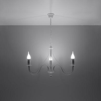 Witte kandelaar Kroonluchter MINERWA 3 Witte kandelaar Kroonluchter MINERWA 3