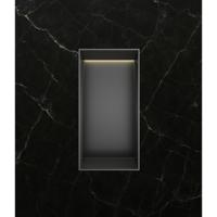 Hotbath &More Inbouwnis - 30 x 15 x 10 cm - Frameless - met LED-verlichting - Geborsteld Gunmetal PVD - thumbnail