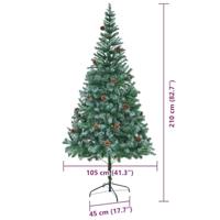 VidaXL Kunstkerstboom met 300 led groen 210 cm pvc en staal - thumbnail