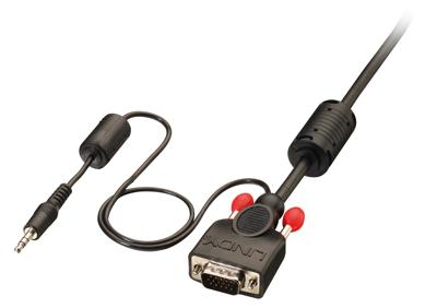 LINDY 37301 Premium VGA & Audio Kabel M/M, 5 m