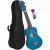 Cascha HH 3962 sopraan ukelele blauw met tas en plectra - thumbnail