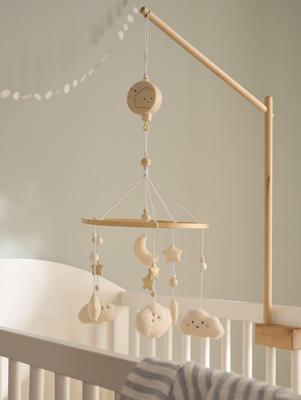 Muzikale mobiel Wolk beige