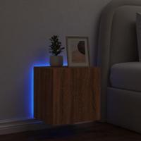 Tv-wandmeubel met LED-verlichting 40,5x35x40 cm bruineikenkleur - thumbnail