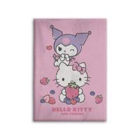 Hello Kitty fleece deken roze 100 x 150 cm - thumbnail