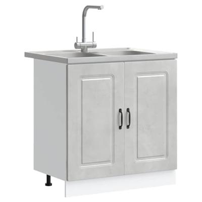 Keukenkast Kalmar Beton Grijs 80 x 46 x 81,5 cm Bewerkt hout