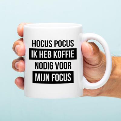 Mok Hocus pocus. Ik heb koffie nodig voor mijn focus Mok Hocus pocus. Ik heb koffie nodig voor mijn focus