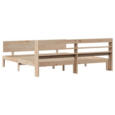 Bedframe met hoofdbord massief grenenhout 180x200 cm
