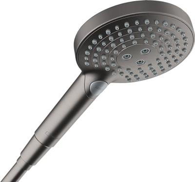 Handdouche HansGrohe Raindance Select S PowderRain 120 3jet Geborsteld Zwart Chroom Handdouche HansGrohe Raindance Select S PowderRain 120 3jet Geborsteld Zwart Chroom