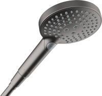 Handdouche HansGrohe Raindance Select S PowderRain 120 3jet Geborsteld Zwart Chroom - thumbnail