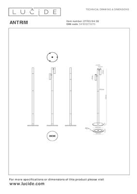 Lucide ANTRIM - Oplaadbare Leeslamp Binnen/Buiten - Accu/Batterij - LED Dimb. - 2x2,2W 2700K - IP54 - Met draadloos oplaadstation - Zwart Lucide ANTRIM - Oplaadbare Leeslamp Binnen/Buiten - Accu/Batterij - LED Dimb. - 2x2,2W 2700K - IP54 - Met draadloos oplaadstation - Zwart