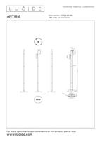 Lucide ANTRIM - Oplaadbare Leeslamp Binnen/Buiten - Accu/Batterij - LED Dimb. - 2x2,2W 2700K - IP54 - Met draadloos oplaadstation - Zwart - thumbnail