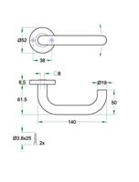 Krukgarn CHASE PL rvs mat Miva WC 8mm noodontgr. - thumbnail