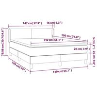 Boxspring met matras kunstleer zwart 140x190 cm - thumbnail