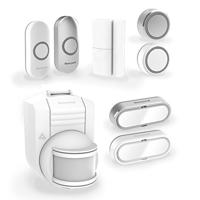 Honeywell DC515S Draadloze draagbare deurbel met haloverlichting, slaapmodus en drukknop - thumbnail