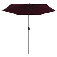 VidaXL Parasol met aluminium paal 270x246 cm bordeauxrood - thumbnail