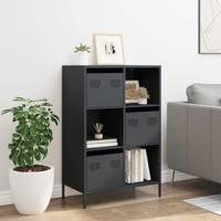 Hoge kast 68x39x103,5 cm staal antracietkleurig - thumbnail