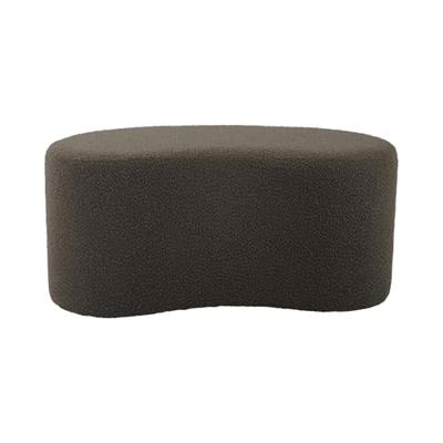 Leitmotiv [DL] Pouf Ada Wave bouclé Taupe Green -