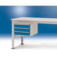 Manuflex ZB4613.7035 Behuizing onderbouw stationair, gebruiksh. 300 mm met 3 lades. Voor tafel diepte 1000 mm - thumbnail