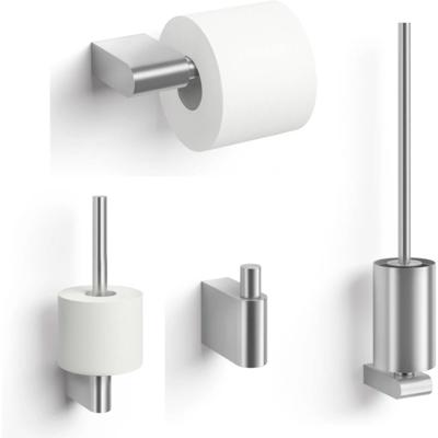ZACK Atore toilet accessoires 4-delig geborsteld rvs ZACK Atore toilet accessoires 4-delig geborsteld rvs