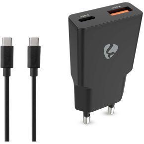 Oplader | 20 W | GaN | PD3.0 | Snellaad functie | 1.5 / 2.0 / 2.22 / 3.0 A | Outputs: 2 | USB-A / US