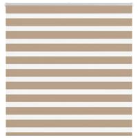 VidaXL Zebra blind 145x100 cm stofbreedte 140,9 cm polyester zandbruin - thumbnail