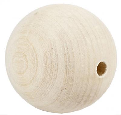 Creativ Company Houten kraal, d 60 mm, gatgrootte 9 mm, 3 stuk/ 1 doos