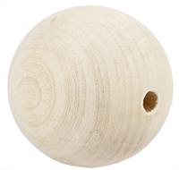 Creativ Company Houten kraal, d 60 mm, gatgrootte 9 mm, 3 stuk/ 1 doos - thumbnail