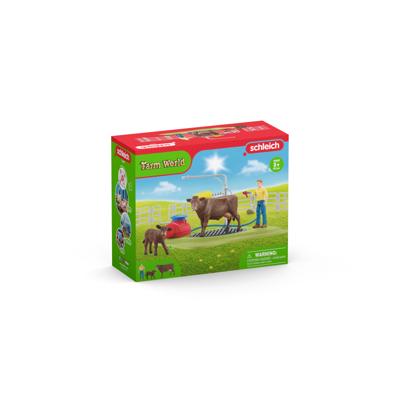 Schleich farm world - koe wasstation speelfiguur