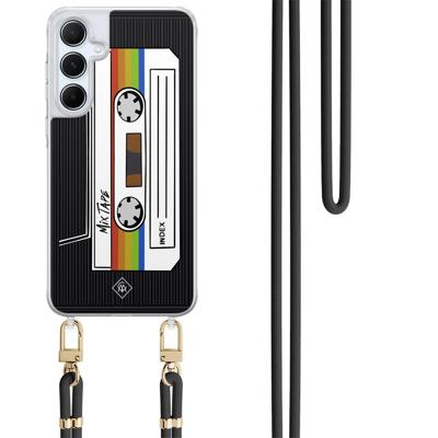 Samsung Galaxy A35 hoesje met zwart koord - Cassette mixtape