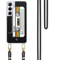 Samsung Galaxy A35 hoesje met zwart koord - Cassette mixtape - thumbnail