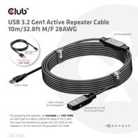 club3D CAC-1405 USB-kabel USB 3.2 Gen1 RJ45 10.00 m Zwart - thumbnail