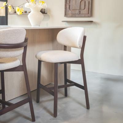 Eleonora Barstoel 'Mikky' kleur Beige/Bruin (zithoogte 69cm)