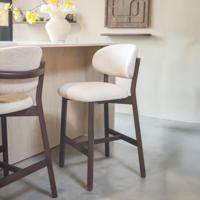Eleonora Barstoel 'Mikky' kleur Beige/Bruin (zithoogte 69cm) - thumbnail