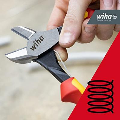 Wiha Krachtzijkniptang Industrial electric met DynamicJoint® met in- en uitschakelbare openingsveer | 200 mm | In blister - 41330 - 41330