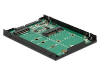 DeLOCK 2.5″ Converter SATA 22 pin > 1 x M.2 key B + 1 x mSATA - 9.5 mm - thumbnail