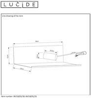 Lucide SEBO - Bedlamp / Wandlamp - 1xE27 - Zwart - thumbnail