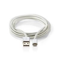 USB 2.0-Kabel voor Synchroniseren en Opladen | Verguld 3,0 m | USB A Male naar Micro-USB B Male-Kabel | Voor Aansluiten van Smartphones en Mobiele Apparaten - thumbnail