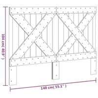 Hoofdbord 140x104 cm massief grenenhout - thumbnail