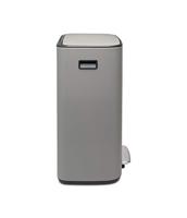 Brabantia Bo Pedaalemmer 2 x 30 L - Mineral Concrete Grey - thumbnail