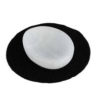Edelsteen Seleniet Ovaal Oplaad Schaal 10 cm - thumbnail