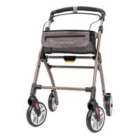 Wheelz Ahead Indoor rollator (5,7 kg) | Binnen rollator | Met dienblad en opbergnetje | Brons/Bruin | WARO004 - thumbnail