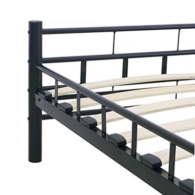 Bedframe staal zwart 160x200 cm Bedframe staal zwart 160x200 cm