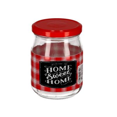 1x Transparante jampotjes/jampotten met schroefdop van glas 500 ml - Voorraadpot