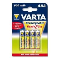 Varta Longlife Accu AAA 800 mAh accu/accu (draadloze hydride (NiMH), blauw, groen, AAA) - thumbnail