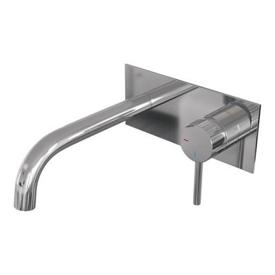BRAUER Stripe Inbouw Wastafelmengkraan - gebogen uitloop en afdekplaat - model A1 - chroom 5-CE-329