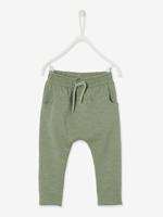 Babybroek uit molton voor jongens donker lindegroen - thumbnail